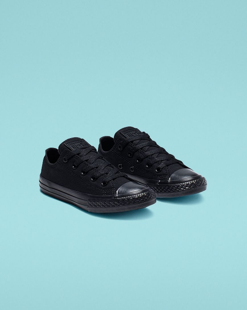 Tenis Converse Chuck Taylor All Star Classicos Cano Baixo Menino Pretas | PT E073P91